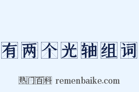 有两个光轴组词是什么意思的图片